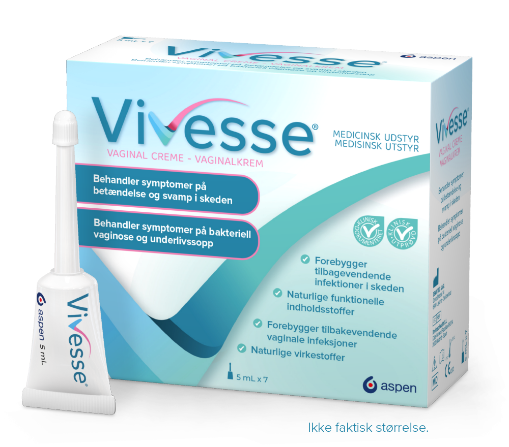 Vivesse Vaginalkrem - Behandle symptomer på bakteriell vaginose og underlivssopp.
